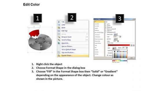 PowerPoint Theme Growth Pie Chart Puzzle Process Ppt Design Slides