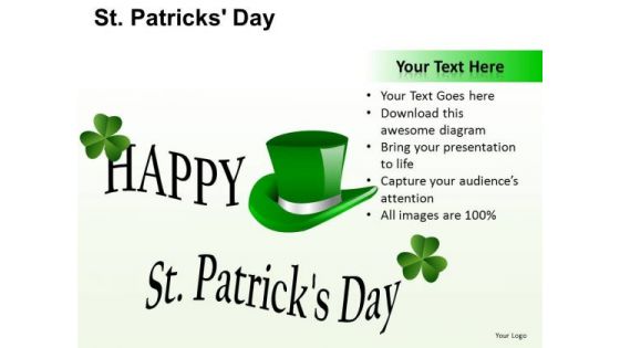 PowerPoint Theme Hat Patricks Day Ppt Layouts