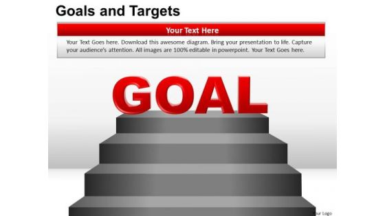 PowerPoint Theme Leadership Goals And Targets Ppt Layouts