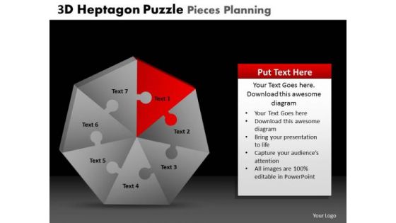 PowerPoint Theme Leadership Heptagon Puzzle Ppt Slidelayout