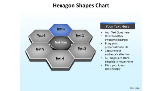 PowerPoint Theme Leadership Hexagon Shapes Ppt Template