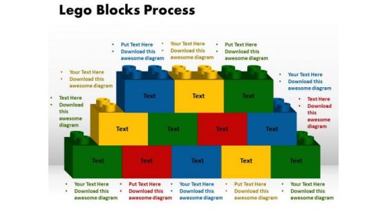 PowerPoint Theme Lego Blocks Process Business Ppt Slides