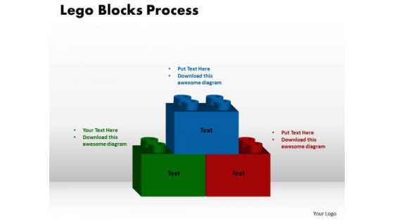PowerPoint Theme Lego Blocks Process Success Ppt Slides
