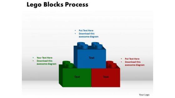 PowerPoint Theme Lego Blocks Process Success Ppt Slides