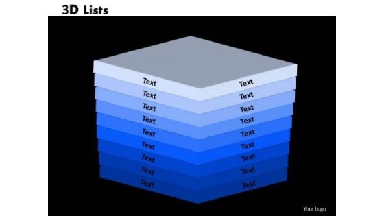 PowerPoint Theme Lists Chart Ppt Template