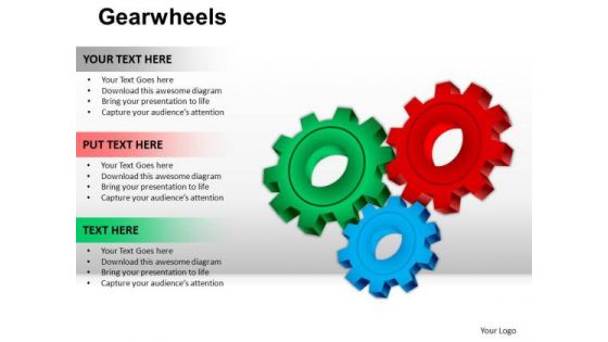 PowerPoint Theme Marketing Gearwheels Ppt Template