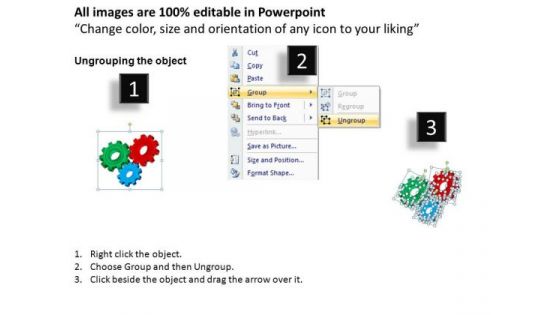 PowerPoint Theme Marketing Gearwheels Ppt Template