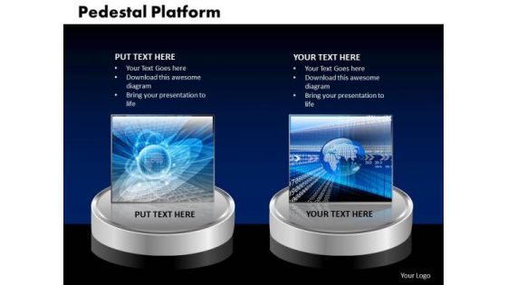 PowerPoint Theme Pedestal Platform Global Ppt Design