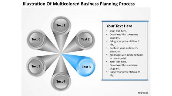 PowerPoint Theme Planning Process 6 Stages Business Templates