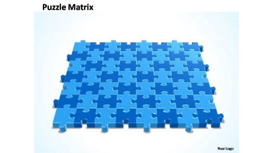 PowerPoint Theme Process 8x7 Rectangular Jigsaw Puzzle Matrix Ppt Designs