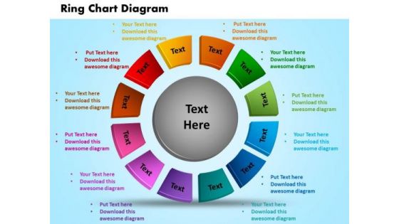 PowerPoint Theme Ring Chart Diagram Growth Ppt Template