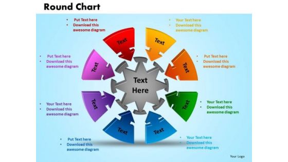 PowerPoint Theme Round Chart Marketing Ppt Slides