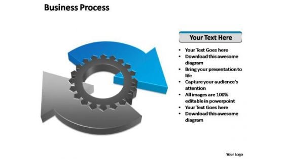 PowerPoint Theme Sales Business Process Geared Diagram Ppt Slides