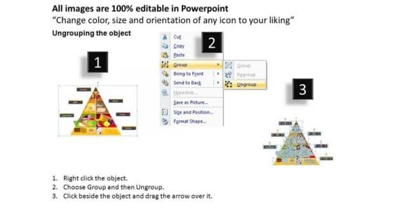 PowerPoint Theme Sales Food Pyramid Ppt Templates