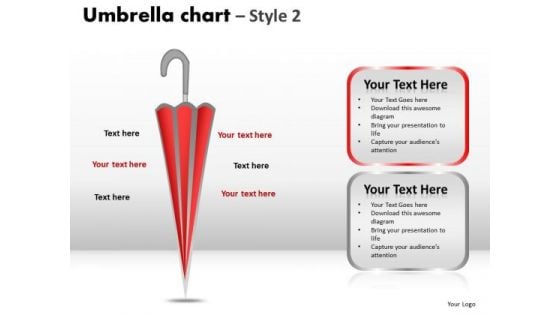 PowerPoint Theme Sales Umbrella Chart Ppt Layout