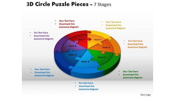 PowerPoint Theme Strategy Circle Puzzle Ppt Presentation