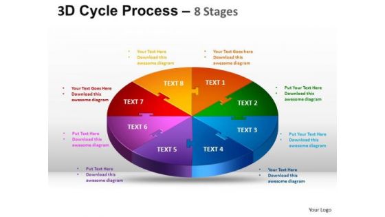 PowerPoint Theme Strategy Cycle Process Flow Ppt Template