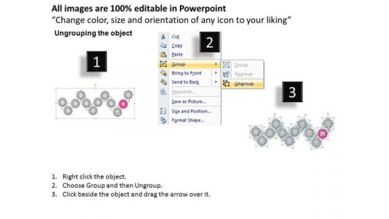 PowerPoint Theme Strategy Gears Ppt Slides