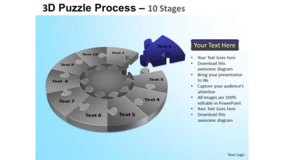 PowerPoint Theme Strategy Puzzle Segment Pie Chart Ppt Presentation