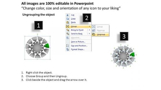 PowerPoint Theme Strategy Round Chart Ppt Template