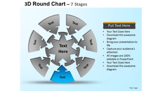 PowerPoint Theme Strategy Round Process Flow Chart Ppt Template