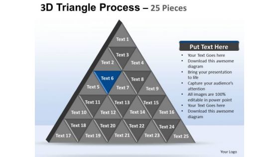 PowerPoint Theme Strategy Triangle Process Ppt Slide