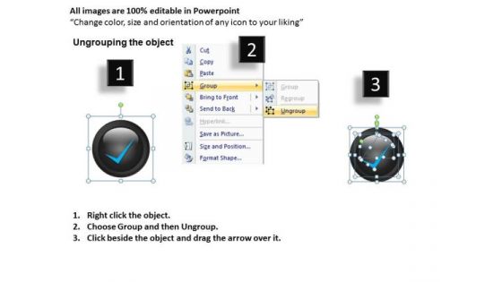 PowerPoint Theme Success Buttons Icons Ppt Designs