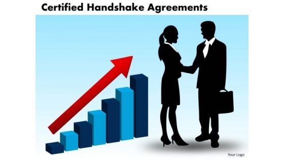 PowerPoint Theme Success Certified Handshake Ppt Theme