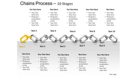 PowerPoint Theme Success Chains Ppt Process