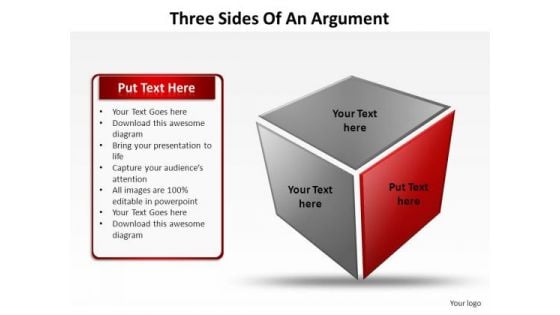 PowerPoint Theme Success Three Sides Of An Argument Ppt Presentation