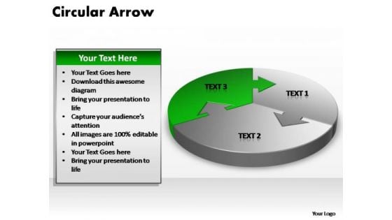 PowerPoint Theme Teamwork Circular Arrow Ppt Themes