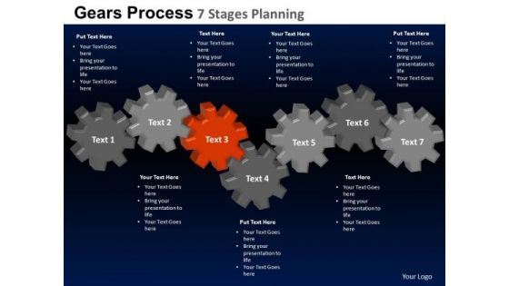 PowerPoint Theme Teamwork Gears Process Ppt Design