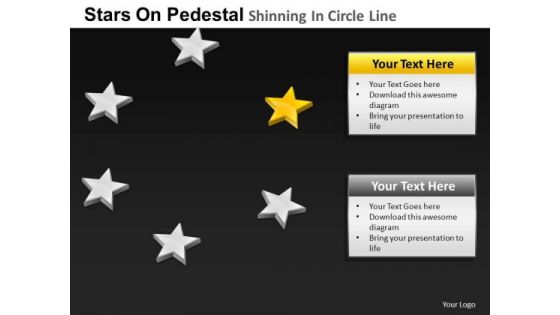 PowerPoint Theme Teamwork Pedestal Shinning Ppt Designs