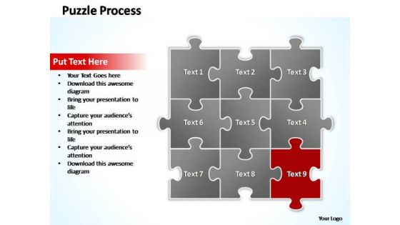 PowerPoint Theme Teamwork Puzzle Ppt Slide