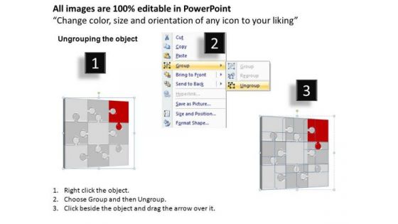 PowerPoint Theme Teamwork Puzzle Process Ppt Template
