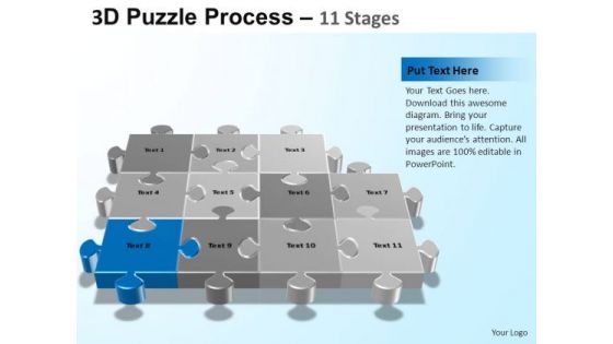 PowerPoint Theme Teamwork Puzzle Process Ppt Themes