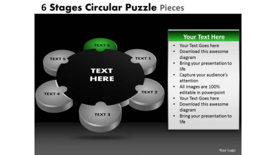 PowerPoint Themes Business Circular Puzzle Ppt Slide