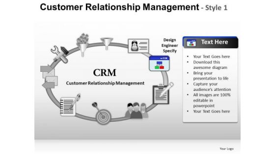 PowerPoint Themes Business Leadership Customer Relationship Management Ppt Slides