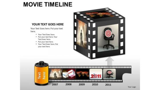 PowerPoint Themes Business Movie Timeline Ppt Slides