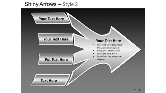 PowerPoint Themes Business Strategy Shiny Arrows 2 Ppt Layouts