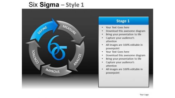 PowerPoint Themes Business Strategy Six Sigma Ppt Templates