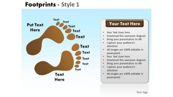 PowerPoint Themes Business Success Footprints Ppt Slides