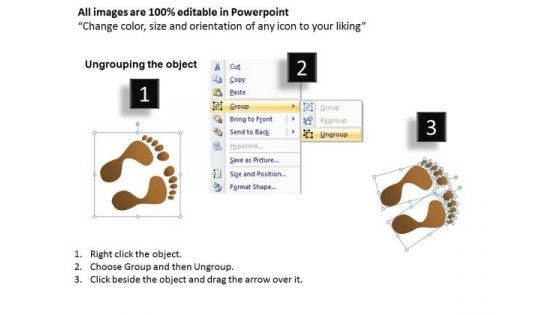 PowerPoint Themes Business Success Footprints Ppt Slides
