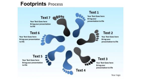 PowerPoint Themes Business Teamwork Footprints Process Ppt Layouts