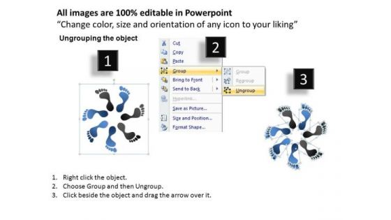 PowerPoint Themes Business Teamwork Footprints Process Ppt Layouts