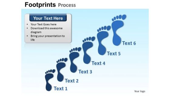 PowerPoint Themes Business Teamwork Footprints Process Ppt Slides
