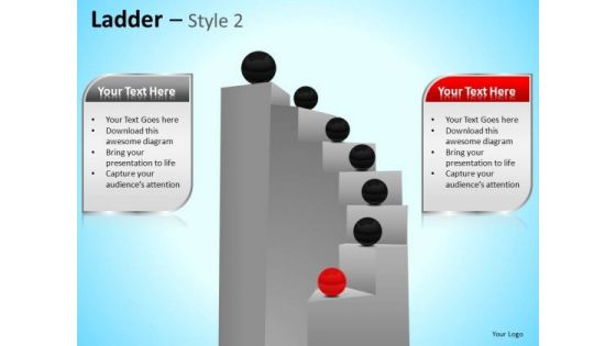 PowerPoint Themes Business Teamwork Ladder Ppt Templates