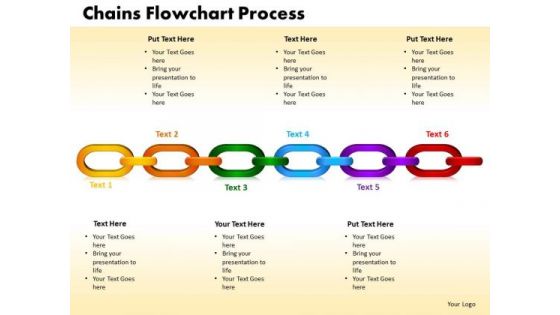 PowerPoint Themes Chains Flowchart Process Company Ppt Slide