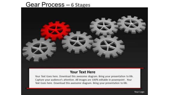 PowerPoint Themes Chart Gears Process Ppt Template