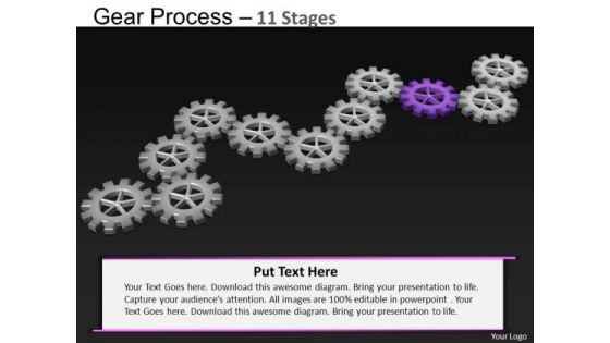 PowerPoint Themes Chart Gears Process Ppt Themes